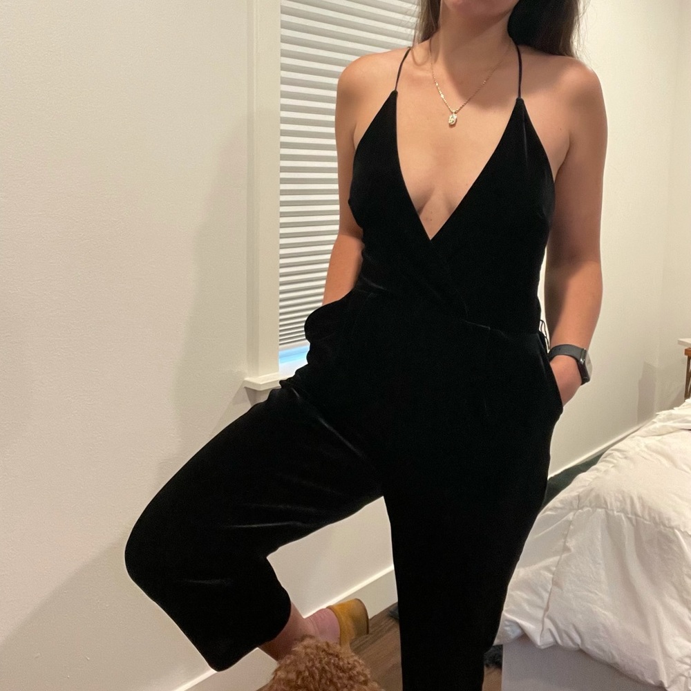 Express velvet jumpsuit